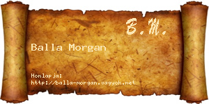 Balla Morgan névjegykártya