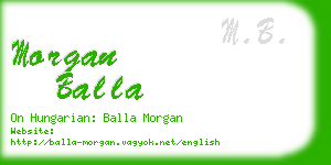morgan balla business card